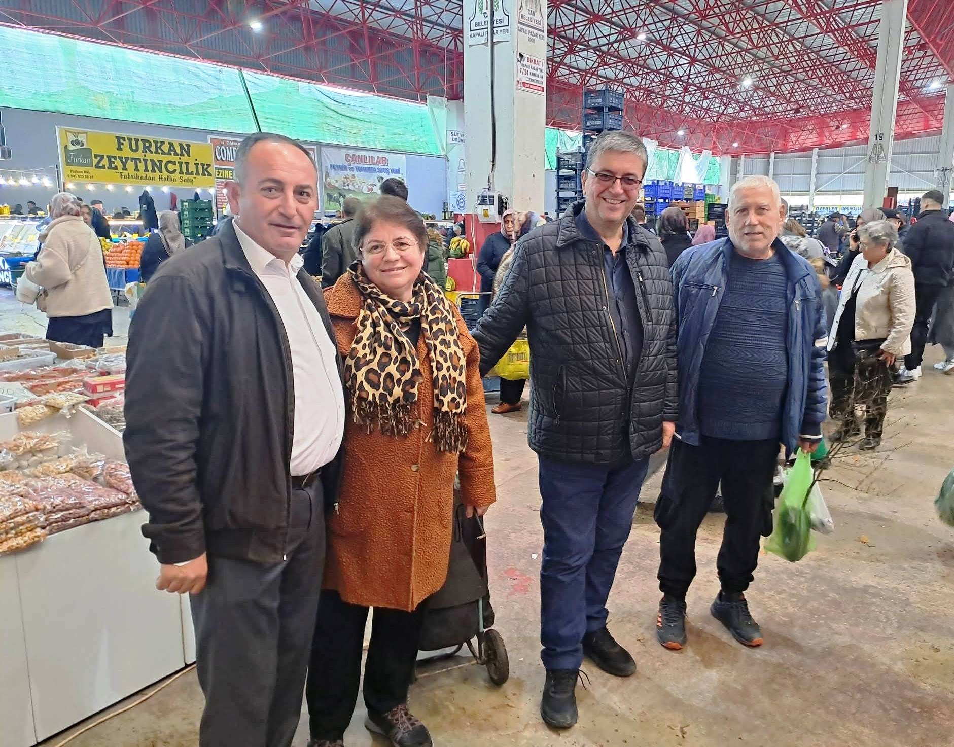 İYİ PARTİ ÇAN’DA SAHAYA ERKEN İNDİ: PAZARYERİNDE FİYATLAR CEP YAKIYOR!